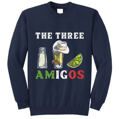The 3 Three Amigos Funny Salt Tequila & Lime Fiesta Tall Sweatshirt