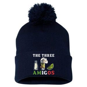 The 3 Three Amigos Funny Salt Tequila & Lime Fiesta Pom Pom 12in Knit Beanie