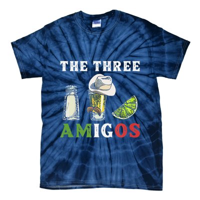 The 3 Three Amigos Funny Salt Tequila & Lime Fiesta Tie-Dye T-Shirt