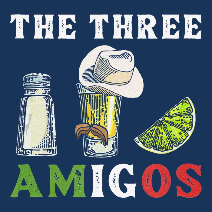 The 3 Three Amigos Funny Salt Tequila & Lime Fiesta Zip Tote Bag