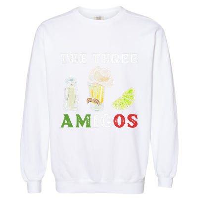 The 3 Three Amigos Funny Salt Tequila & Lime Fiesta Garment-Dyed Sweatshirt