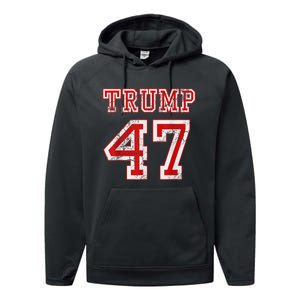 Trump 47 2024 Election Republican Conservative Performance Fleece Hoodie