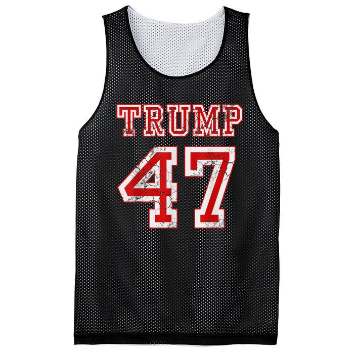 Trump 47 2024 Election Republican Conservative Mesh Reversible Basketball Jersey Tank