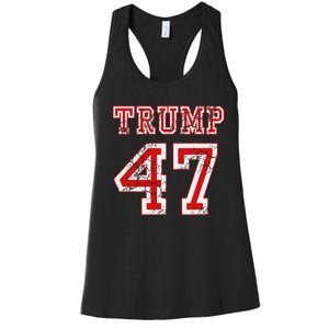 Trump 47 2024 Election Republican Conservative Wo Women's Racerback Tank