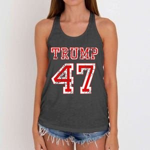 Trump 47 2024 Election Republican Conservative Wo Women's Knotted Racerback Tank