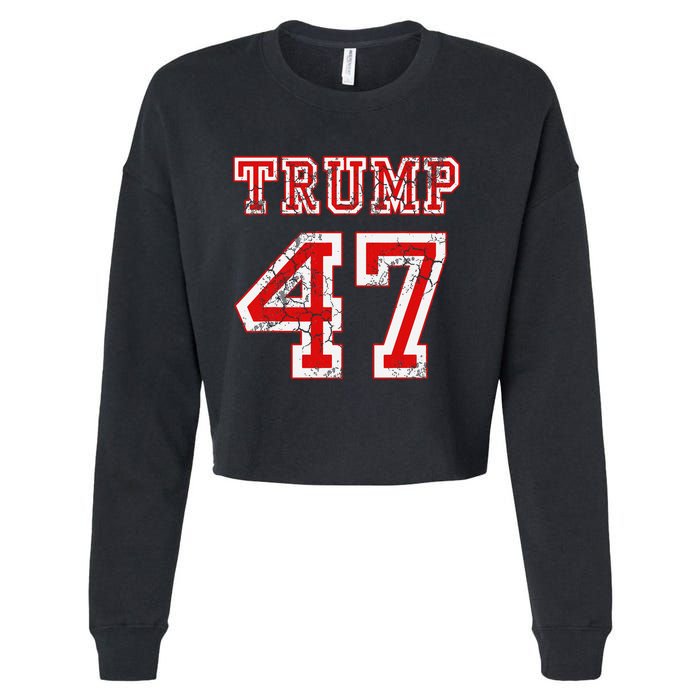 Trump 47 2024 Election Republican Conservative Wo Cropped Pullover Crew