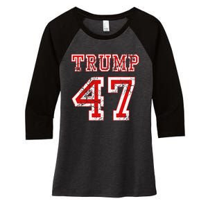 Trump 47 2024 Election Republican Conservative Wo Women's Tri-Blend 3/4-Sleeve Raglan Shirt