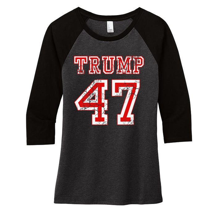 Trump 47 2024 Election Republican Conservative Wo Women's Tri-Blend 3/4-Sleeve Raglan Shirt