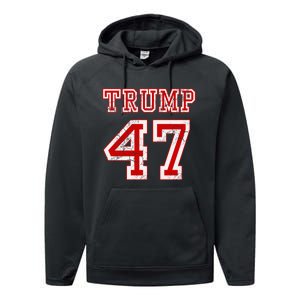 Trump 47 2024 Election Republican Conservative Performance Fleece Hoodie