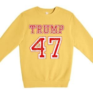 Trump 47 2024 Election Republican Conservative Premium Crewneck Sweatshirt