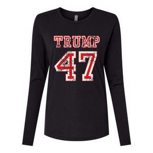 Trump 47 2024 Republican Conservative Women Womens Cotton Relaxed Long Sleeve T-Shirt