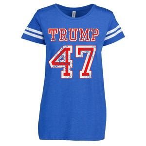 Trump 47 2024 Republican Conservative Women Enza Ladies Jersey Football T-Shirt