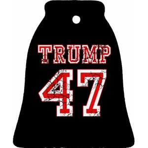 Trump 47 2024 Election Republican Conservative Ceramic Bell Ornament