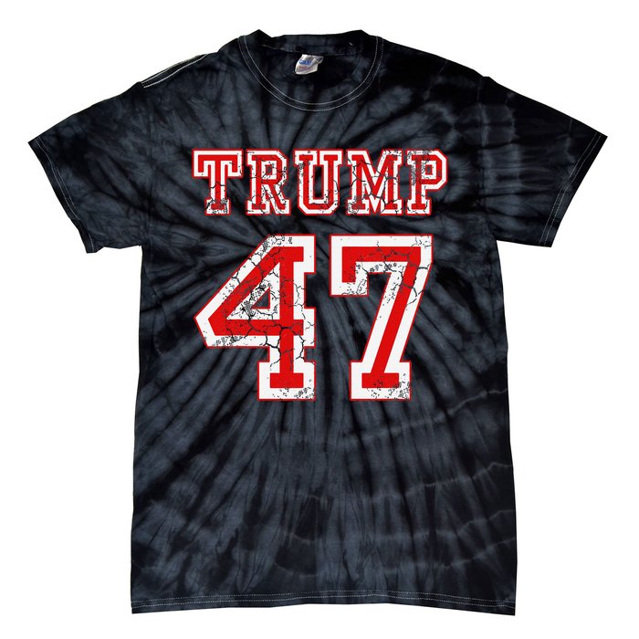 Trump 47 2024 Election Republican Conservative Tie-Dye T-Shirt