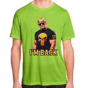 Trump 45 47 IM Back Orange Skull Inauguration 2025 Maga Adult ChromaSoft Performance T-Shirt