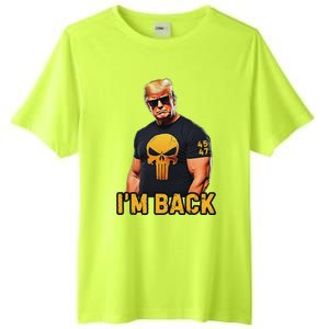 Trump 45 47 IM Back Orange Skull Inauguration 2025 Maga Tall Fusion ChromaSoft Performance T-Shirt