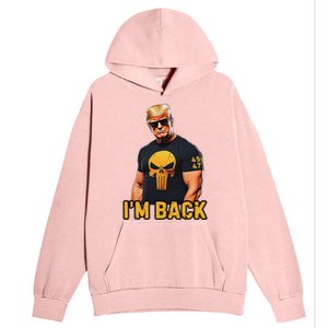 Trump 45 47 IM Back Orange Skull Inauguration 2025 Maga Urban Pullover Hoodie