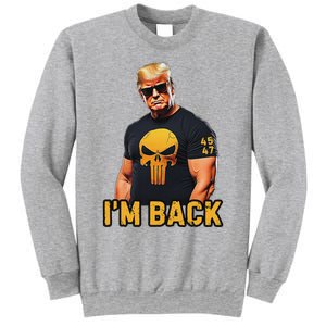 Trump 45 47 IM Back Orange Skull Inauguration 2025 Maga Sweatshirt