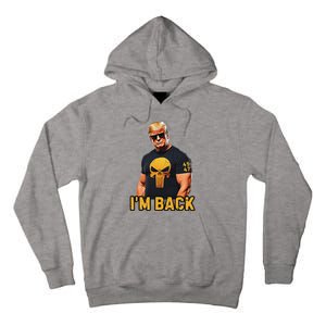 Trump 45 47 IM Back Orange Skull Inauguration 2025 Maga Tall Hoodie