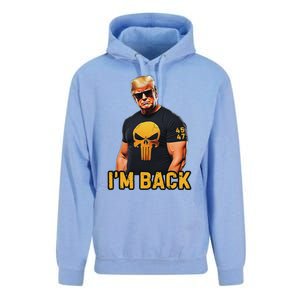 Trump 45 47 IM Back Orange Skull Inauguration 2025 Maga Unisex Surf Hoodie