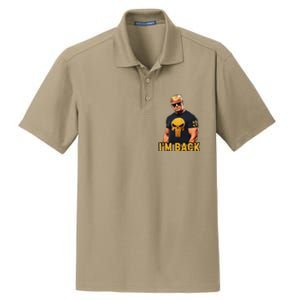 Trump 45 47 IM Back Orange Skull Inauguration 2025 Maga Dry Zone Grid Polo