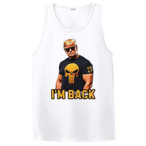 Trump 45 47 IM Back Orange Skull Inauguration 2025 Maga PosiCharge Competitor Tank