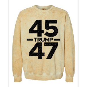 Trump 45 47 Trump 2024 Colorblast Crewneck Sweatshirt