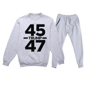 Trump 45 47 Trump 2024 Premium Crewneck Sweatsuit Set