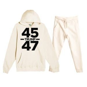 Trump 45 47 Trump 2024 Premium Hooded Sweatsuit Set