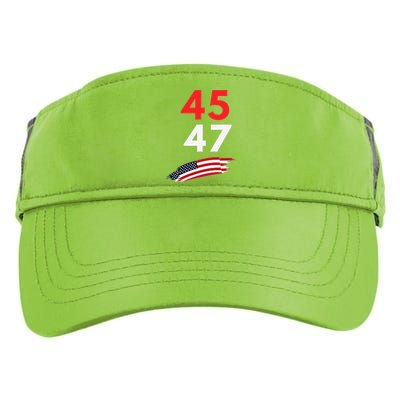 Trump 45 47 Usa Flag Graphic Adult Drive Performance Visor