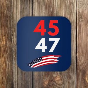 Trump 45 47 Usa Flag Graphic Coaster