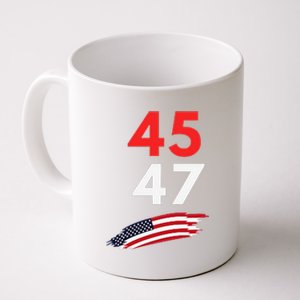 Trump 45 47 Usa Flag Graphic Coffee Mug