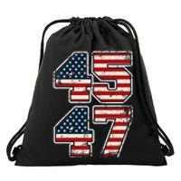 Trump 45 47 2024 President Vintage Drawstring Bag