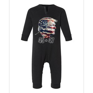 Trump 45 47 Presidential Election Winner Inauguration Infant Fleece One Piece