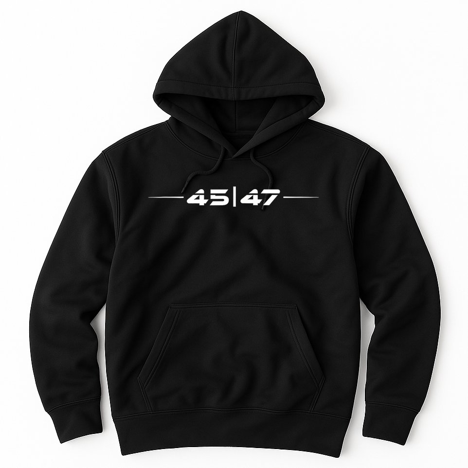 Trump 45 47 Trump Retro Futuristic Design Hoodie