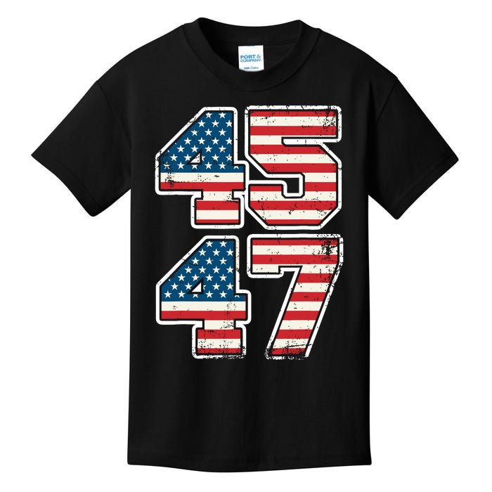 Trump 45 47 2024 President Vintage Kids T-Shirt