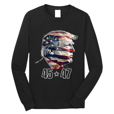 Trump 45 47 Presidential Election Winner Inauguration Long Sleeve Shirt