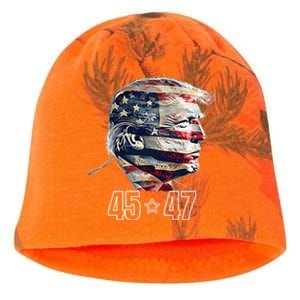 Trump 45 47 Presidential Election Winner Inauguration Kati - Camo Knit Beanie