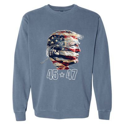 Trump 45 47 Presidential Election Winner Inauguration Garment-Dyed Sweatshirt