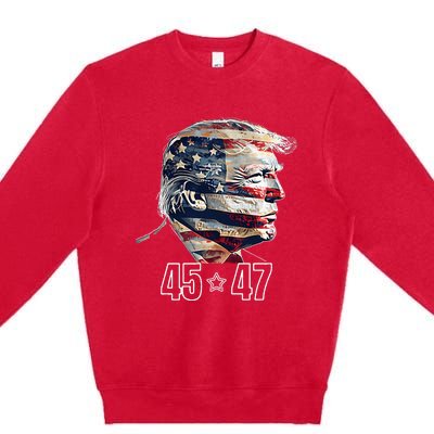 Trump 45 47 Presidential Election Winner Inauguration Premium Crewneck Sweatshirt