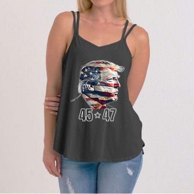 Trump 45 47 Presidential Election Winner Inauguration Women's Strappy Tank