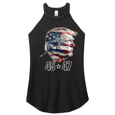 Trump 45 47 Presidential Election Winner Inauguration Women's Perfect Tri Rocker Tank