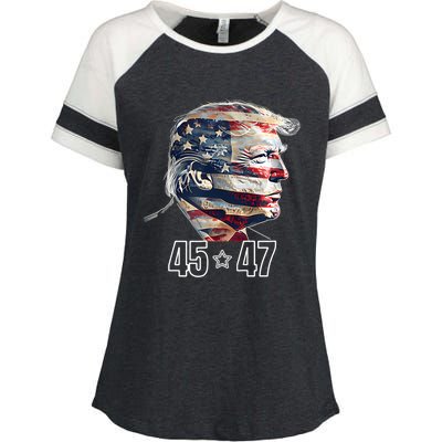 Trump 45 47 Presidential Election Winner Inauguration Enza Ladies Jersey Colorblock Tee