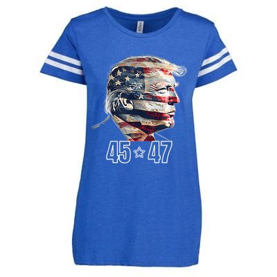 Trump 45 47 Presidential Election Winner Inauguration Enza Ladies Jersey Football T-Shirt