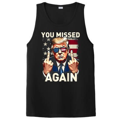 Trump 45 47 You Missed Again Trump 2024 Usa Flag PosiCharge Competitor Tank