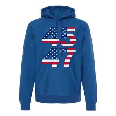 Trump 45 47 2024 President Vintage Great Gift Premium Hoodie