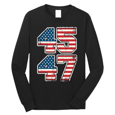 Trump 45 47 2024 President Vintage Long Sleeve Shirt