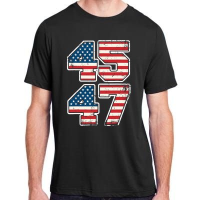 Trump 45 47 2024 President Vintage Adult ChromaSoft Performance T-Shirt