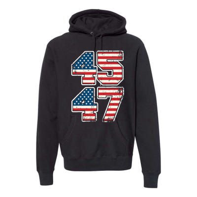 Trump 45 47 2024 President Vintage Premium Hoodie