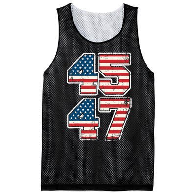 Trump 45 47 2024 President Vintage Mesh Reversible Basketball Jersey Tank